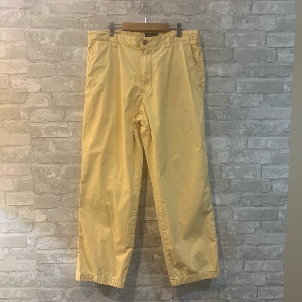 J Crew Mens 34x30 Yellow Chino Pant